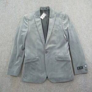 Express Jacket Sports Coat Mens 36 R Slim Gray Velvet Blazer New